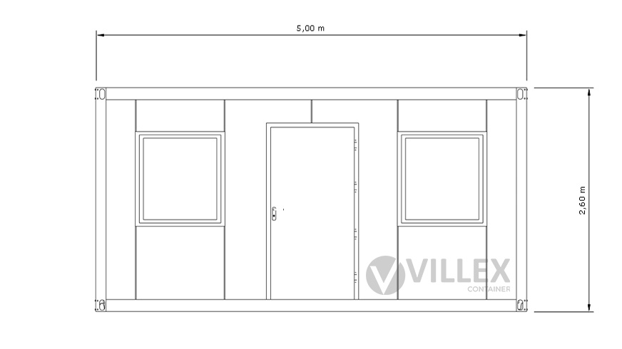 Bürocontainer-Villex-Medium-Cube-Blanc-1.0-9 Villex Medium Cube Blanc 1.0