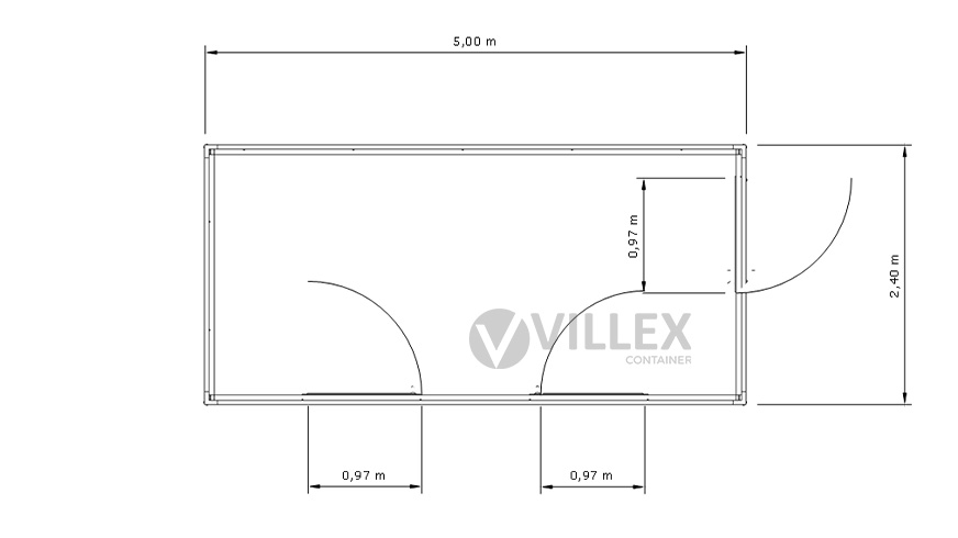 Bürocontainer-Villex-Medium-Cube-Blanc-1.1-8 Villex Medium Cube Blanc 1.1
