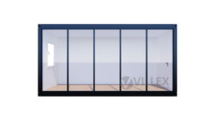 Bürocontainer Villex Medium Glas Cube Blanc 1.0