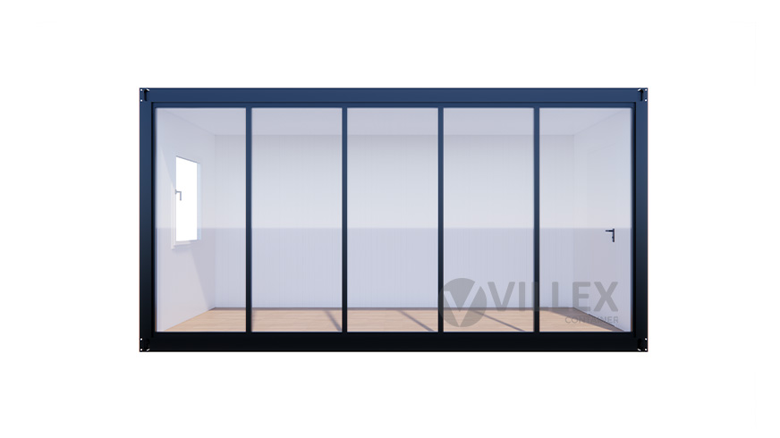Bürocontainer Villex Medium Glas Cube Blanc 1.0