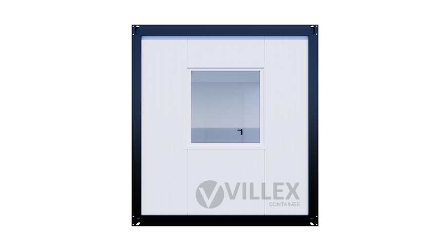 Bürocontainer Villex Medium Glas Cube Blanc 1.0