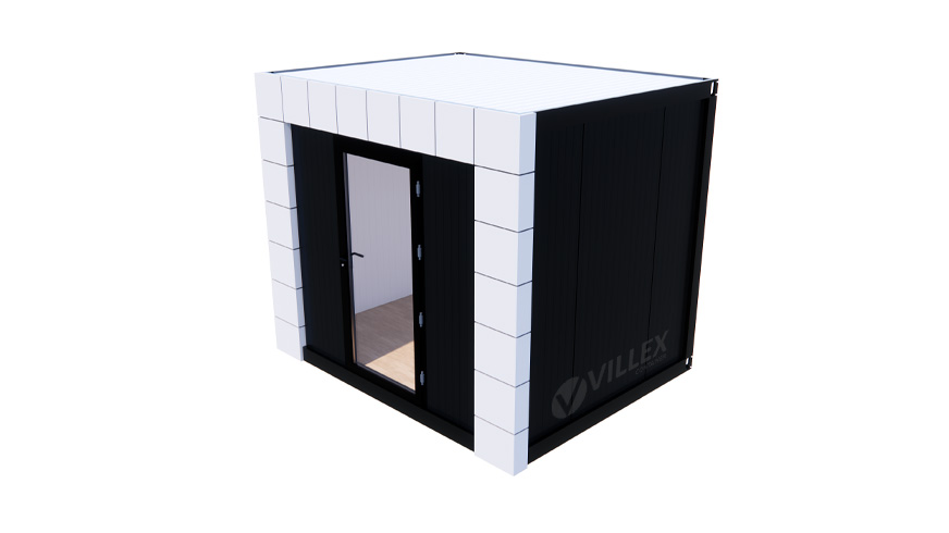 Bürocontainer-Villex-Mikro-Block-Line-Grey-1.0-10 Villex Mikro Block-Line Grey 1.0