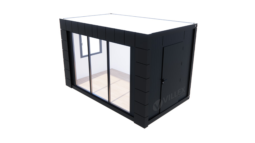 Bürocontainer-Villex-Mini-Glas-Block-Line-Black-1.0-10 Villex Mini Glas & Block-Line Black 1.0
