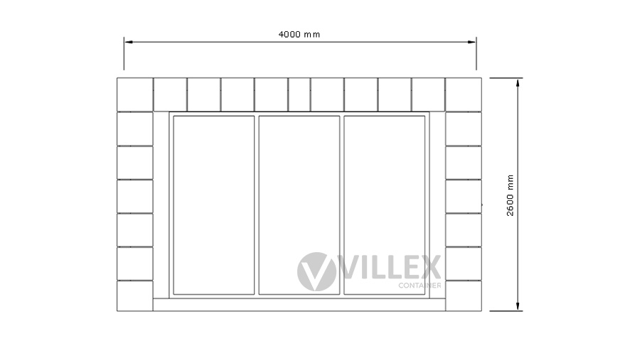 Bürocontainer-Villex-Mini-Glas-Block-Line-Black-1.0-9 Villex Mini Glas & Block-Line Black 1.0