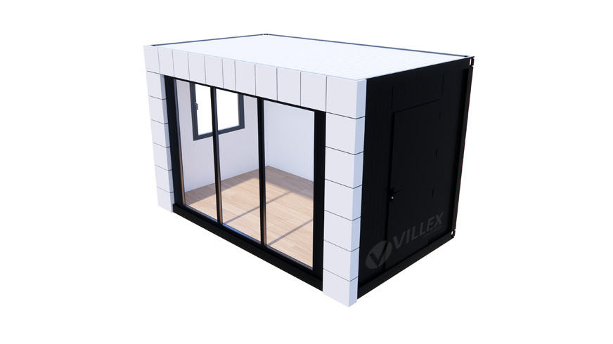 Bürocontainer-Villex-Mini-Glas-Block-Line-Grey-1.0-10 Villex Mini Glas & Block-Line Grey 1.0