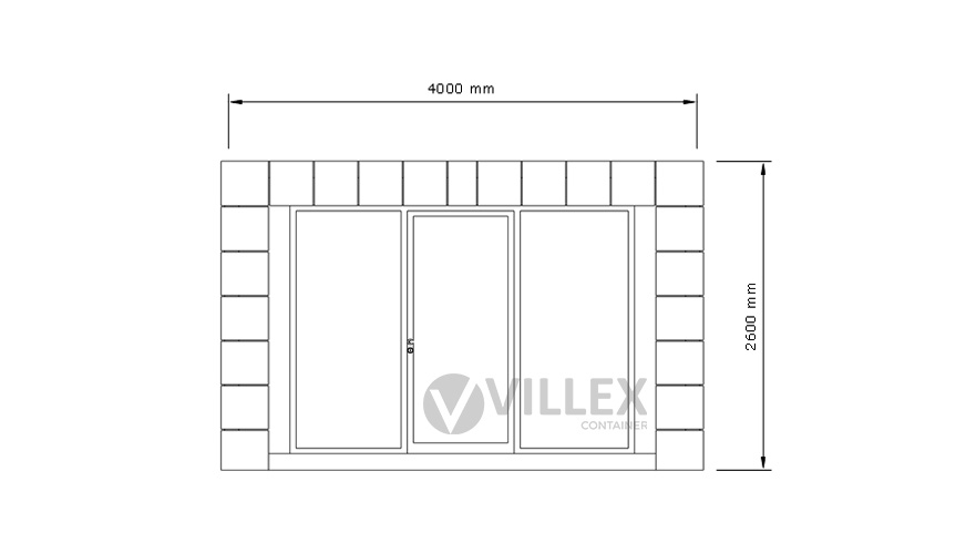 Villex Mini Glas & Block-Line Grey 4.0
