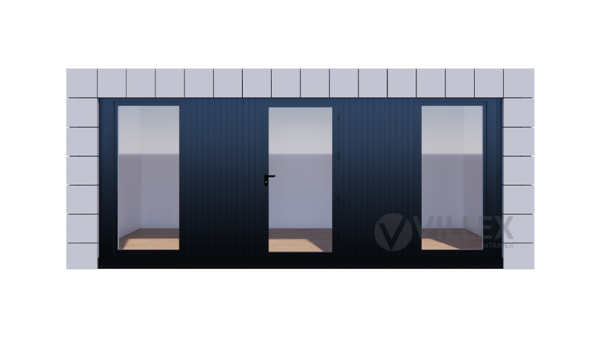 Bürocontainer Villex Big Cube Block Line Grey 1.0