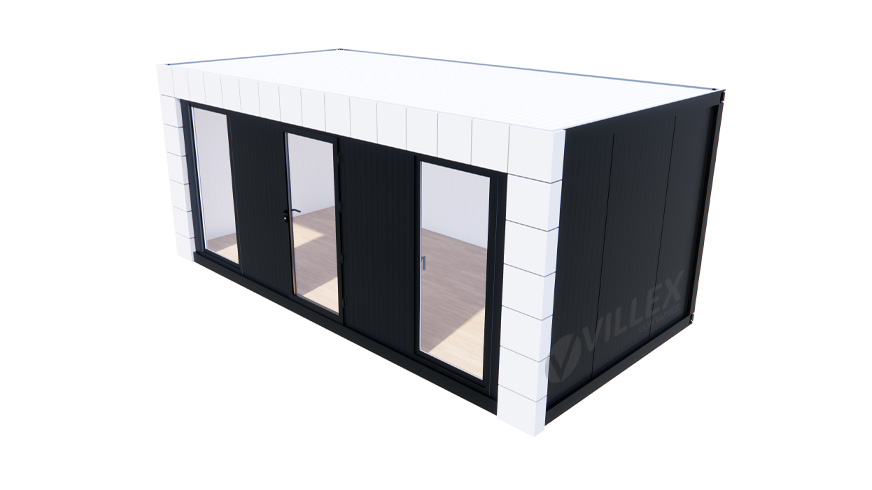 Bürocontainer Villex Big Cube Block Line Grey 1.0