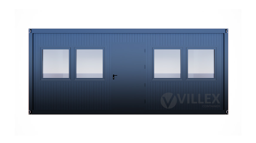 BürocontainerVillex Big Cube Long Doppio Nero 1.0