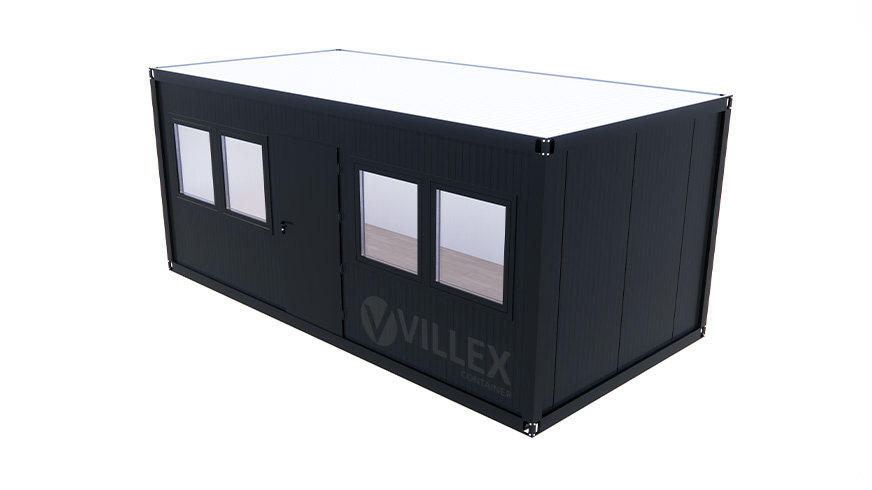 BürocontainerVillex Big Cube Long Doppio Nero 1.0