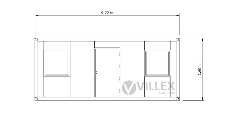 Bürocontainer Villex Big Cube Nero 1.0