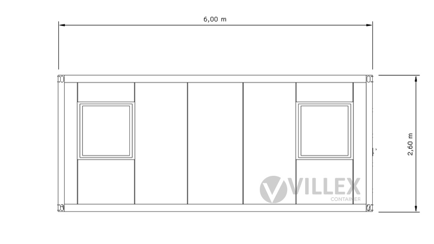 Bürocontainer Villex Big Cube Nero 2.0