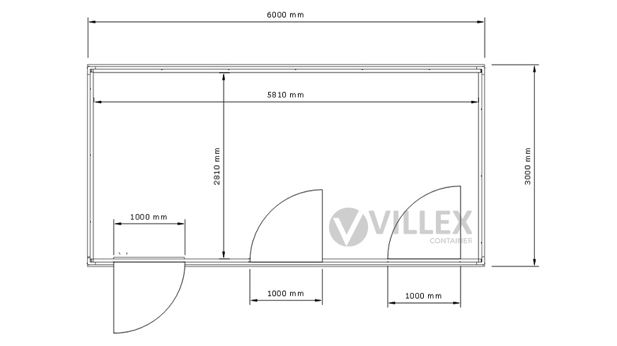 Bürocontainer Villex Big Cube Nero 3.0