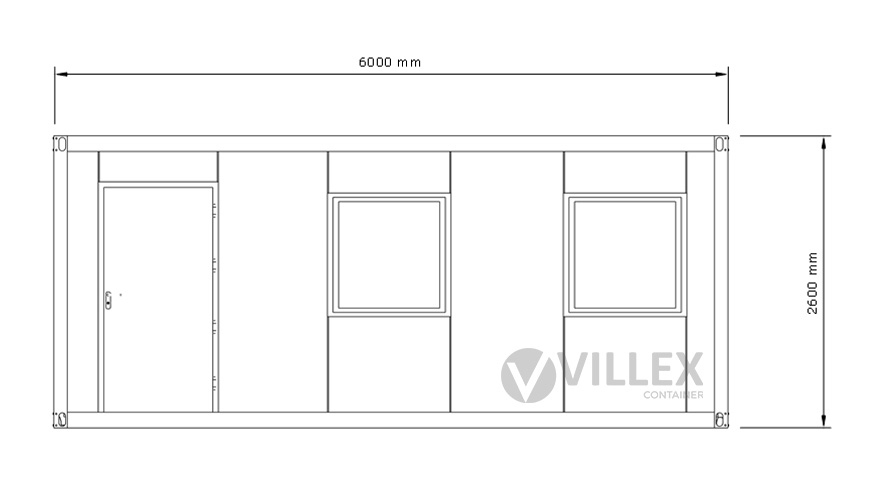 Bürocontainer Villex Big Cube Nero 3.0
