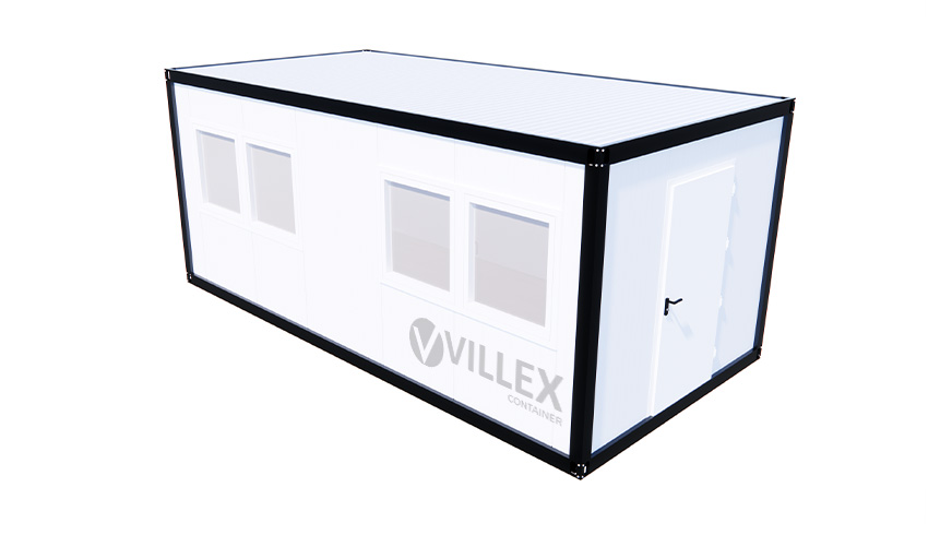 Bürocontainer Villex Big Cube Short Doppio Blanc 1.0