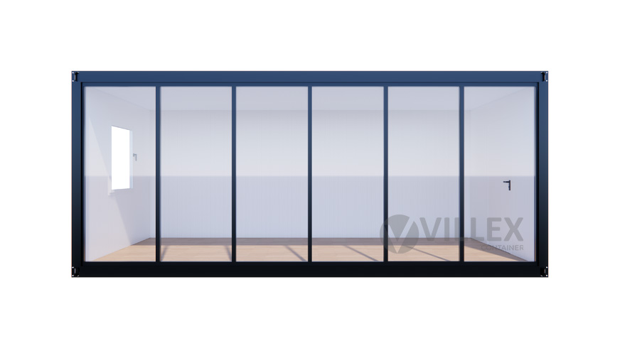 Bürocontainer Villex Big Glas Cube Blanc 1.0