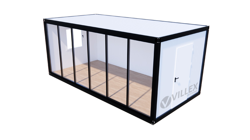 Bürocontainer Villex Big Glas Cube Blanc 1.0