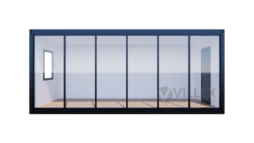 Bürocontainer Villex Big Glas Cube Nero 1.0