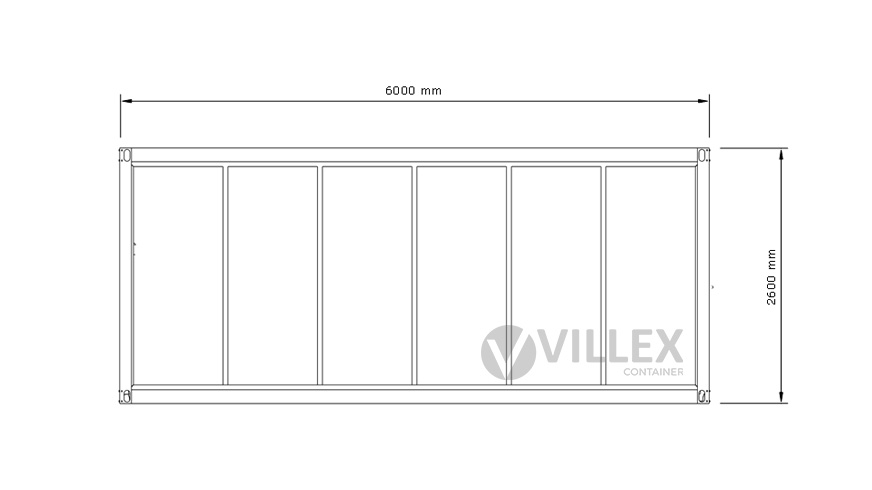Bürocontainer Villex Big Glas Cube Nero 1.0