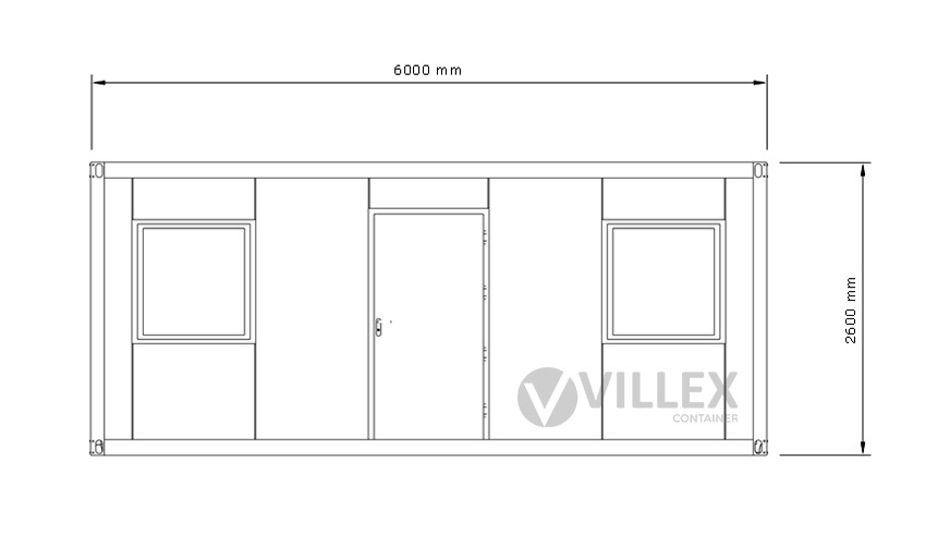 Bürocontainer Villex Big Plus Cube Nero 1.0