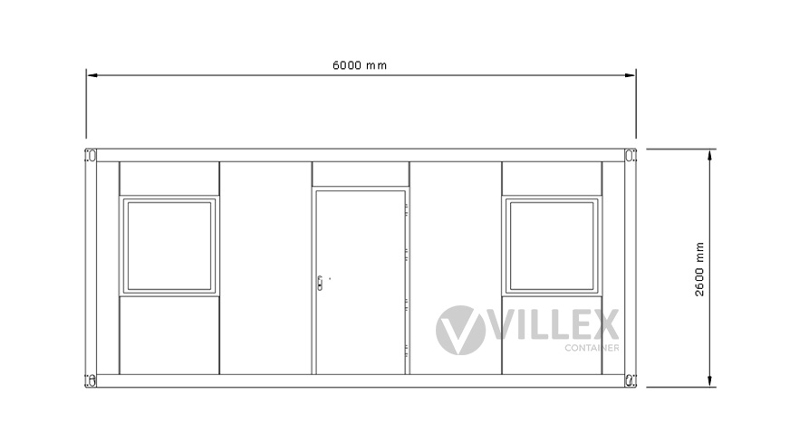 Bürocontainer Villex Big Plus Cube Nero 2.0