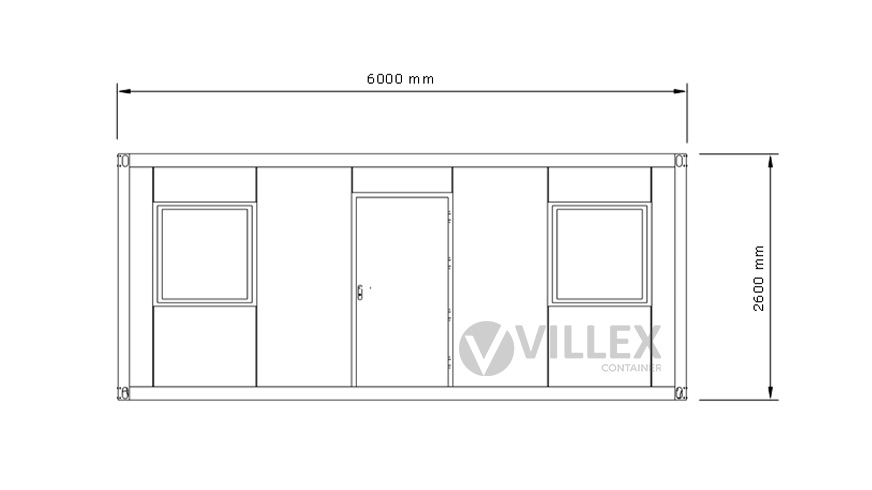Bürocontainer Villex Big Plus Cube Nero 3.0