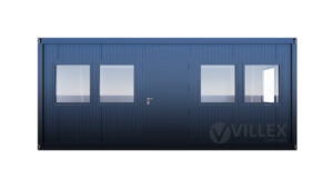 Bürocontainer Villex Doppio Big Cube Doppio Fenster Nero 1.0