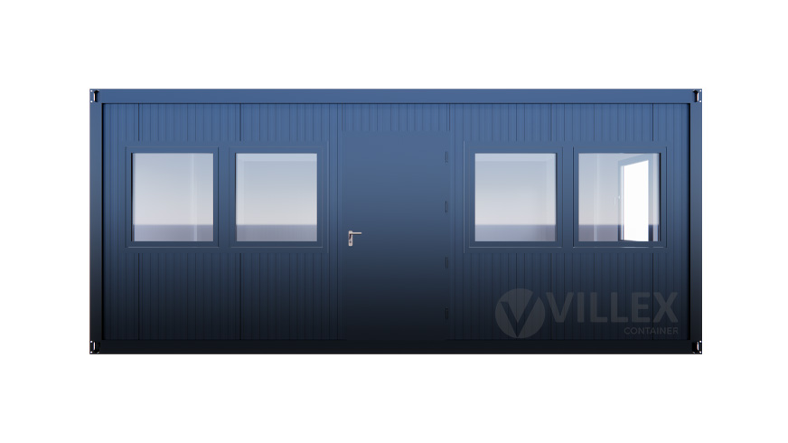 Bürocontainer Villex Doppio Big Cube Doppio Fenster Nero 1.0