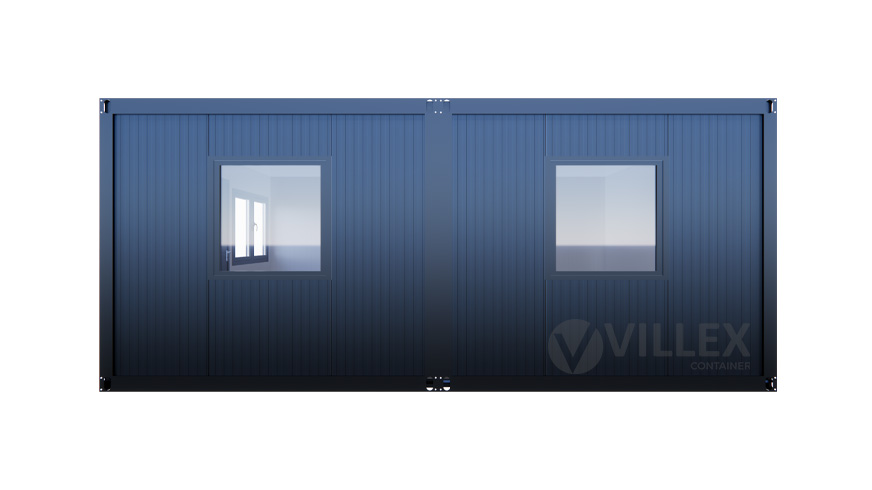 Bürocontainer Villex Doppio Big Cube Doppio Fenster Nero 1.0