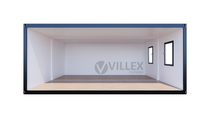 Bürocontainer Villex Doppio Big Cube Doppio Fenster Nero 1.0