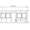 Bürocontainer Villex Doppio Big Cube Doppio Fenster Nero 1.0