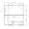 Bürocontainer Villex Doppio Big Cube Nero 2.0