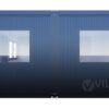 Bürocontainer Villex Doppio Standard Cube Doppio Fenster Nero 1.0