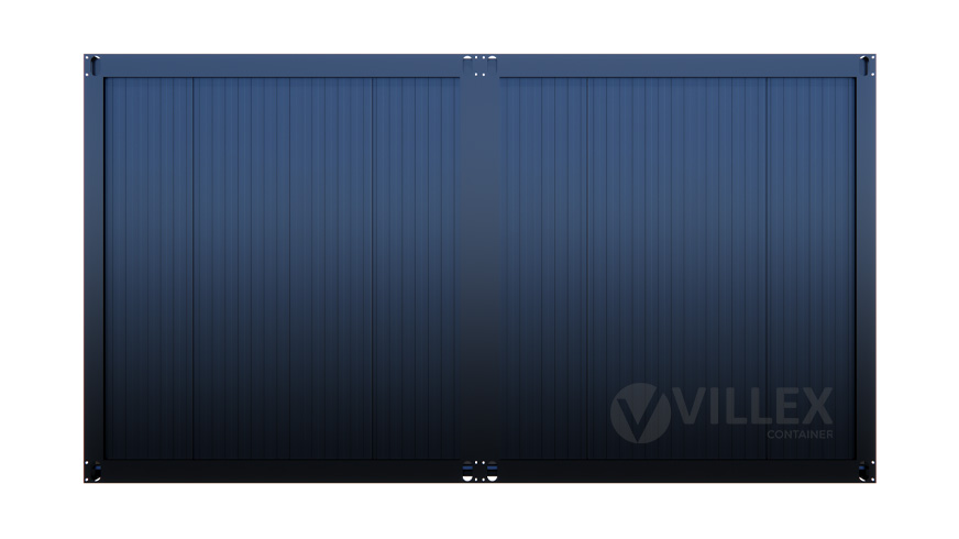Bürocontainer Villex Doppio Standard Cube Doppio Fenster Nero 1.0