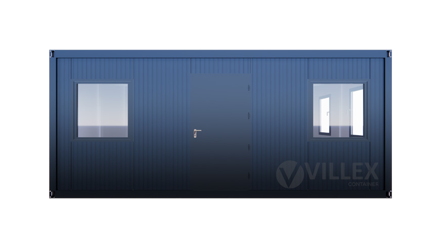 Bürocontainer Villex Doppio Standard Cube Nero 1.0