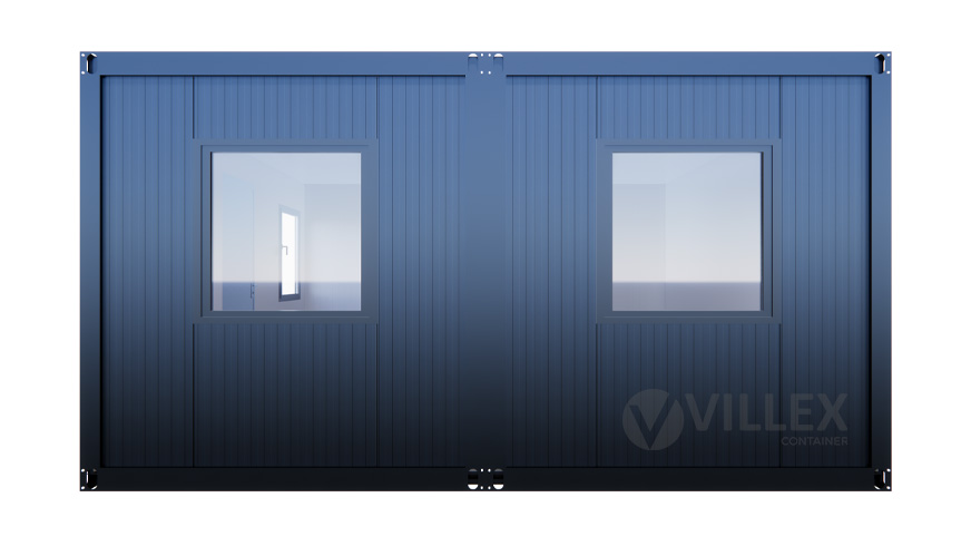 Bürocontainer Villex Doppio Standard Cube Nero 1.0