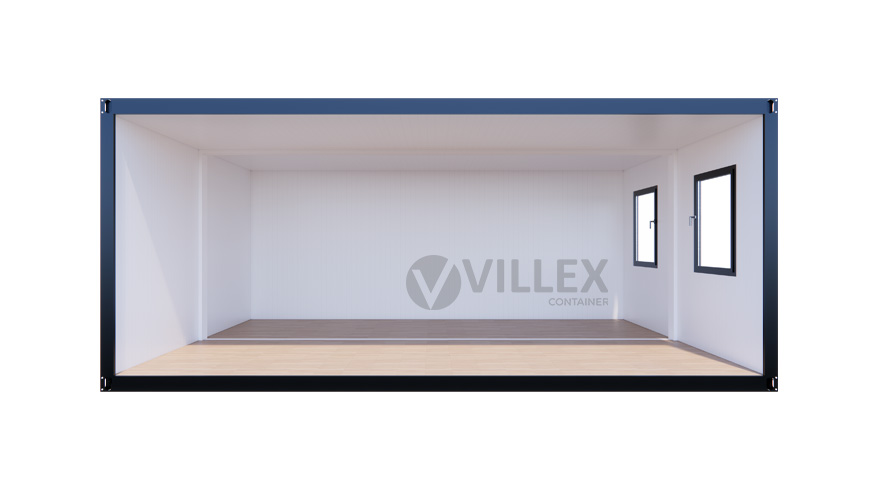 Bürocontainer Villex Doppio Standard Cube Nero 1.0