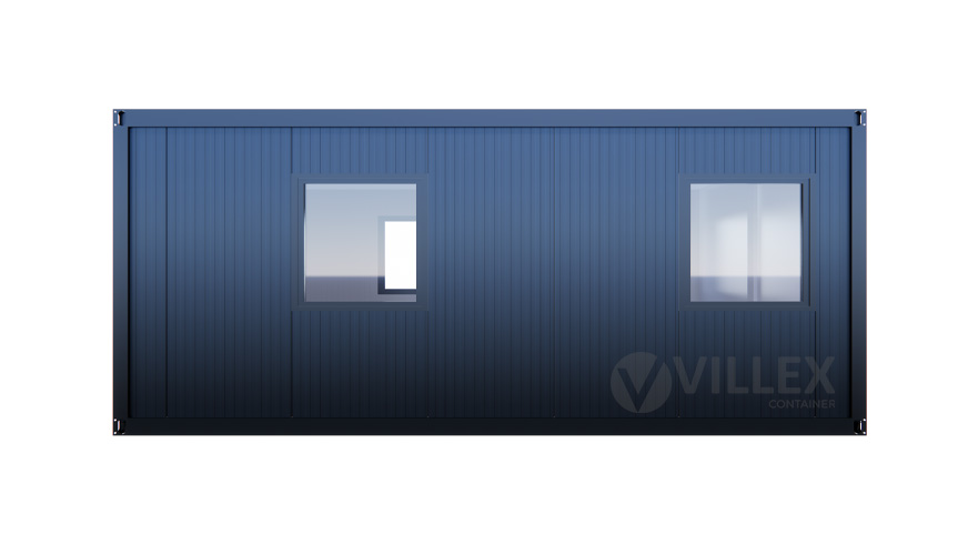 Bürocontainer Villex Doppio Standard Cube Nero 2.0