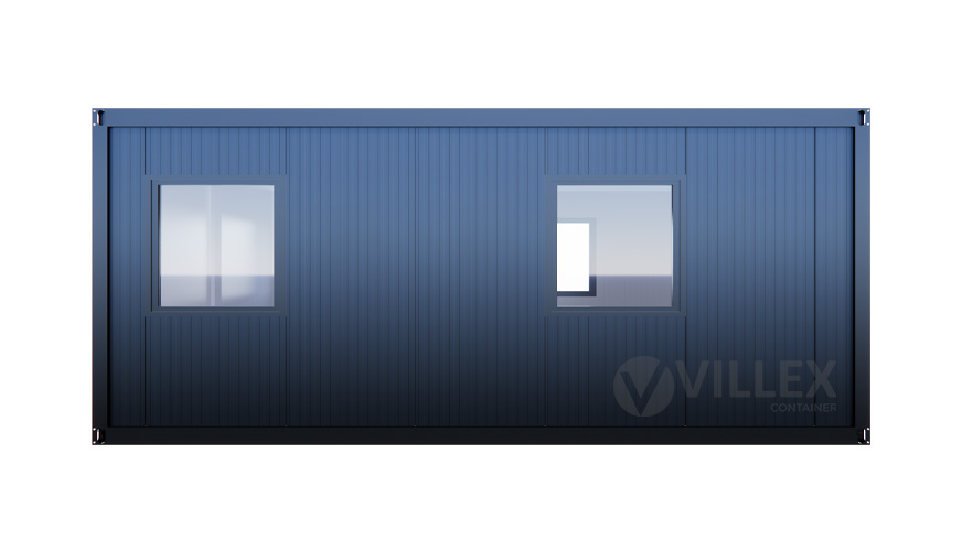 Bürocontainer Villex Doppio Standard Cube Nero 2.0