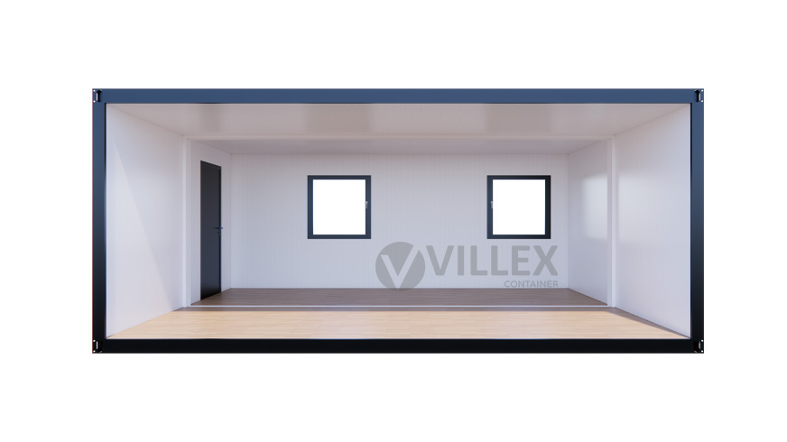 Bürocontainer Villex Doppio Standard Cube Nero 2.0