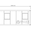 Bürocontainer Villex Doppio Standard Cube Nero 2.0