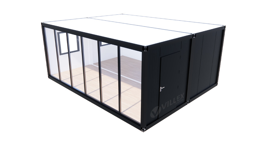 Bürocontainer-Villex-Doppio-Standard-Glas-Cube-Nero-1.0-10 Bürocontainer Villex Doppio Standard Glas Cube Nero 1.0
