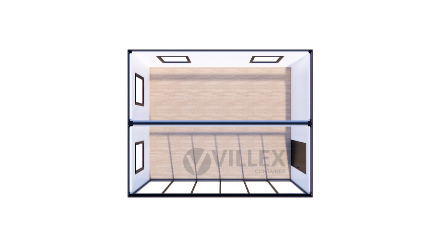 Bürocontainer-Villex-Doppio-Standard-Glas-Cube-Nero-1.0-6 Bürocontainer Villex Doppio Standard Glas Cube Nero 1.0
