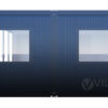 Bürocontainer Villex Doppio Standard Glas Cube Nero 2.0