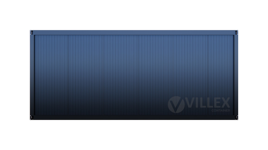 Bürocontainer Villex Doppio Standard Glas Cube Nero 2.0