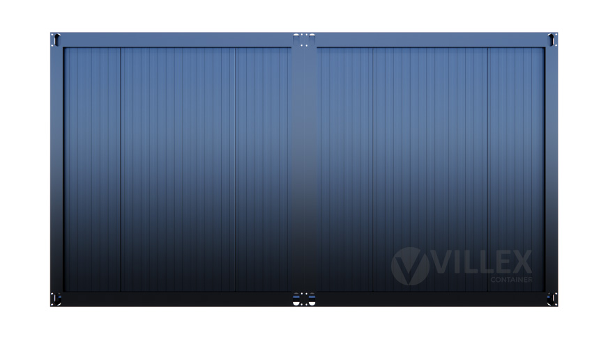 Bürocontainer Villex Doppio Standard Glas Cube Nero 2.0