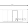 Bürocontainer Villex Doppio Standard Glas Cube Nero 2.0