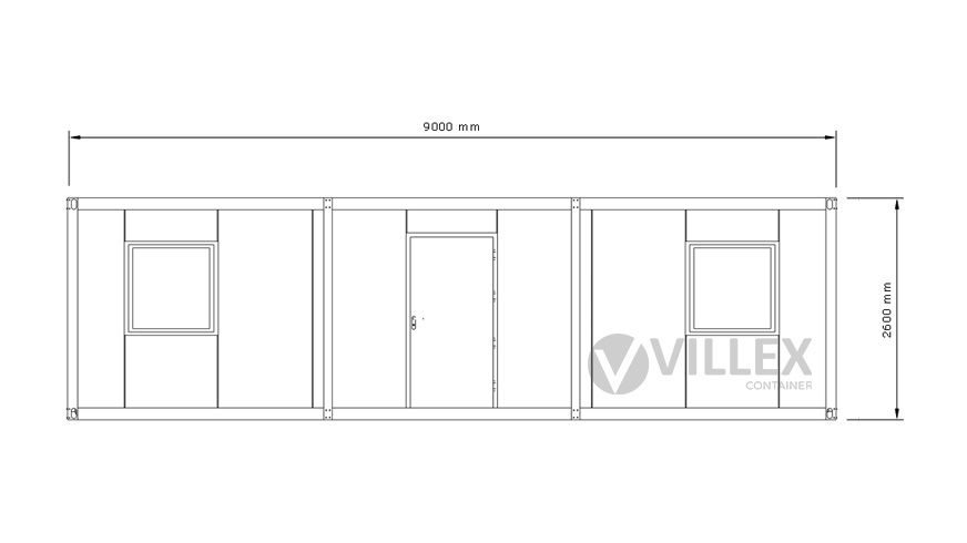 Bürocontainer Villex Giant Cube Blanc 1.0