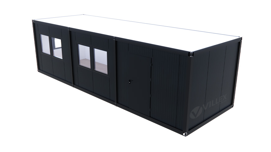 Bürocontainer-Villex-Giant-Cube-Doppio-Fenster-Nero-1.0-10 Bürocontainer Villex Giant Cube Doppio Fenster Nero 1.0