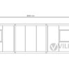 Bürocontainer Villex Giant Cube Short Doppio Fenster Nero 1.0